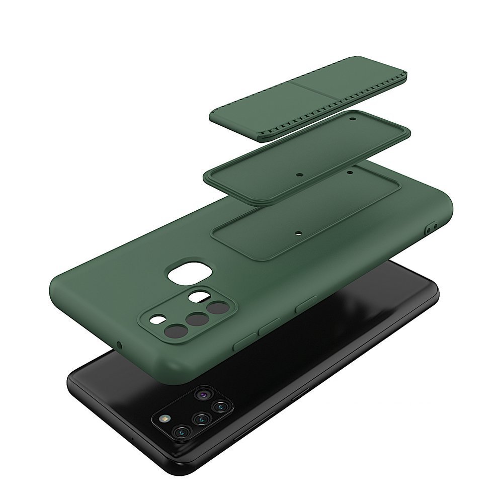 Pokrowiec silikonowy Wozinsky Kickstand Case czerwony Samsung Galaxy A21s / 3