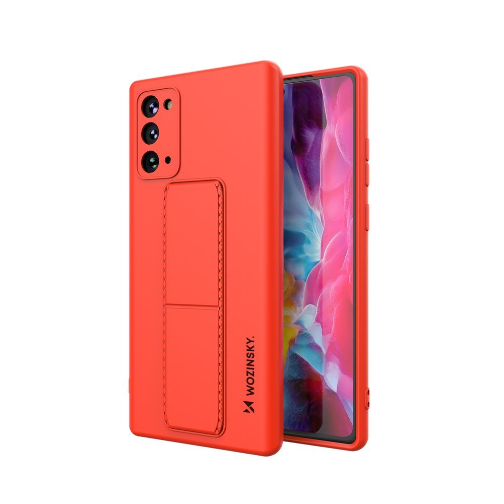 Pokrowiec silikonowy Wozinsky Kickstand Case czerwony Samsung Galaxy Note 20 Ultra