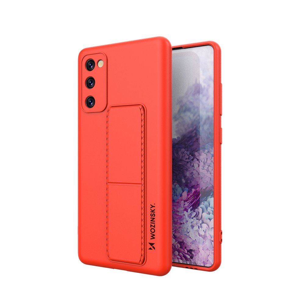 Pokrowiec silikonowy Wozinsky Kickstand Case czerwony Samsung Galaxy S20 FE 5G