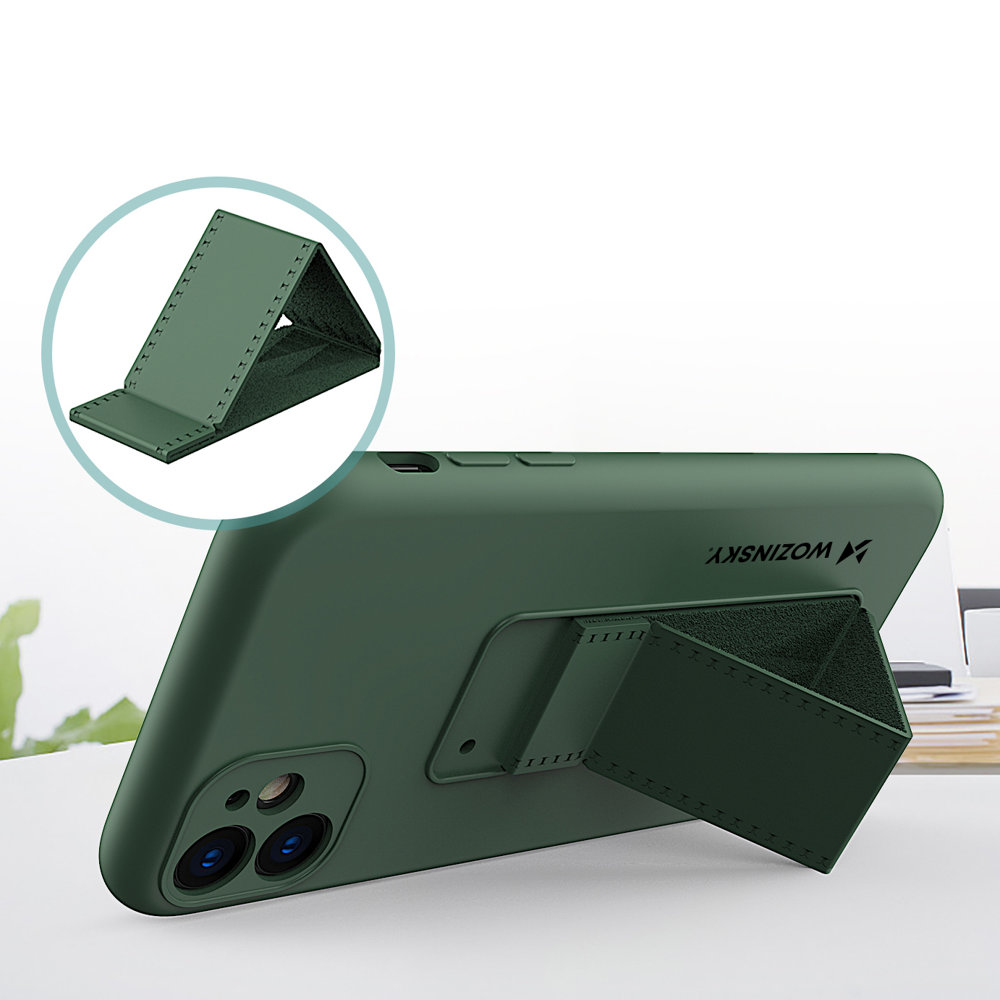 Pokrowiec silikonowy Wozinsky Kickstand Case granatowy Apple iPhone 11 Pro Max / 2