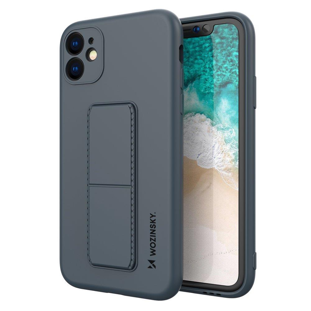 Pokrowiec silikonowy Wozinsky Kickstand Case granatowy Apple iPhone SE 2020
