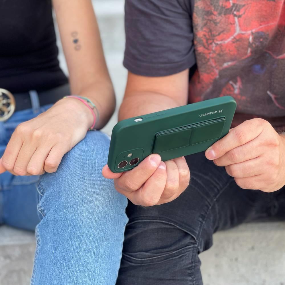 Pokrowiec silikonowy Wozinsky Kickstand Case granatowy Apple iPhone SE 2022 / 6