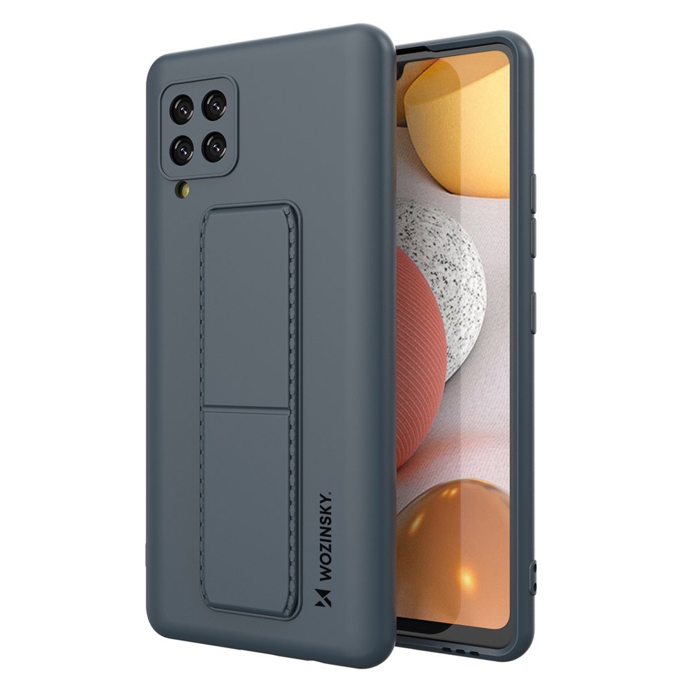 Pokrowiec silikonowy Wozinsky Kickstand Case granatowy Samsung Galaxy A42 5G Pokrowiec silikonowy Wozinsky Kickstand Case granatowy Samsung Galaxy A42 5G