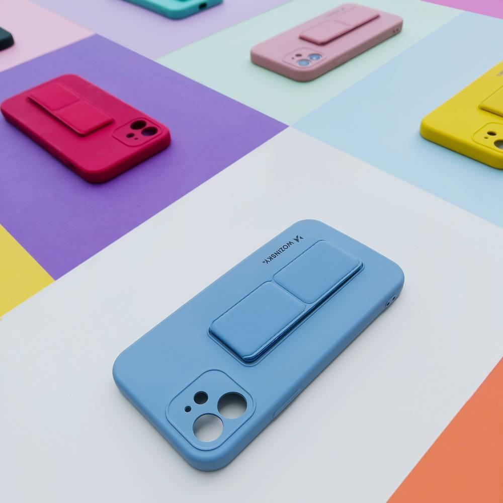 Pokrowiec silikonowy Wozinsky Kickstand Case jasnoniebieski Apple iPhone SE 2022 / 10