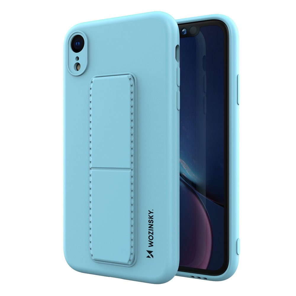 Pokrowiec silikonowy Wozinsky Kickstand Case jasnoniebieski Apple iPhone XR