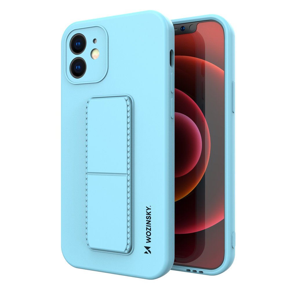 Pokrowiec silikonowy Wozinsky Kickstand Case jasnoniebieski Apple iPhone XS Max