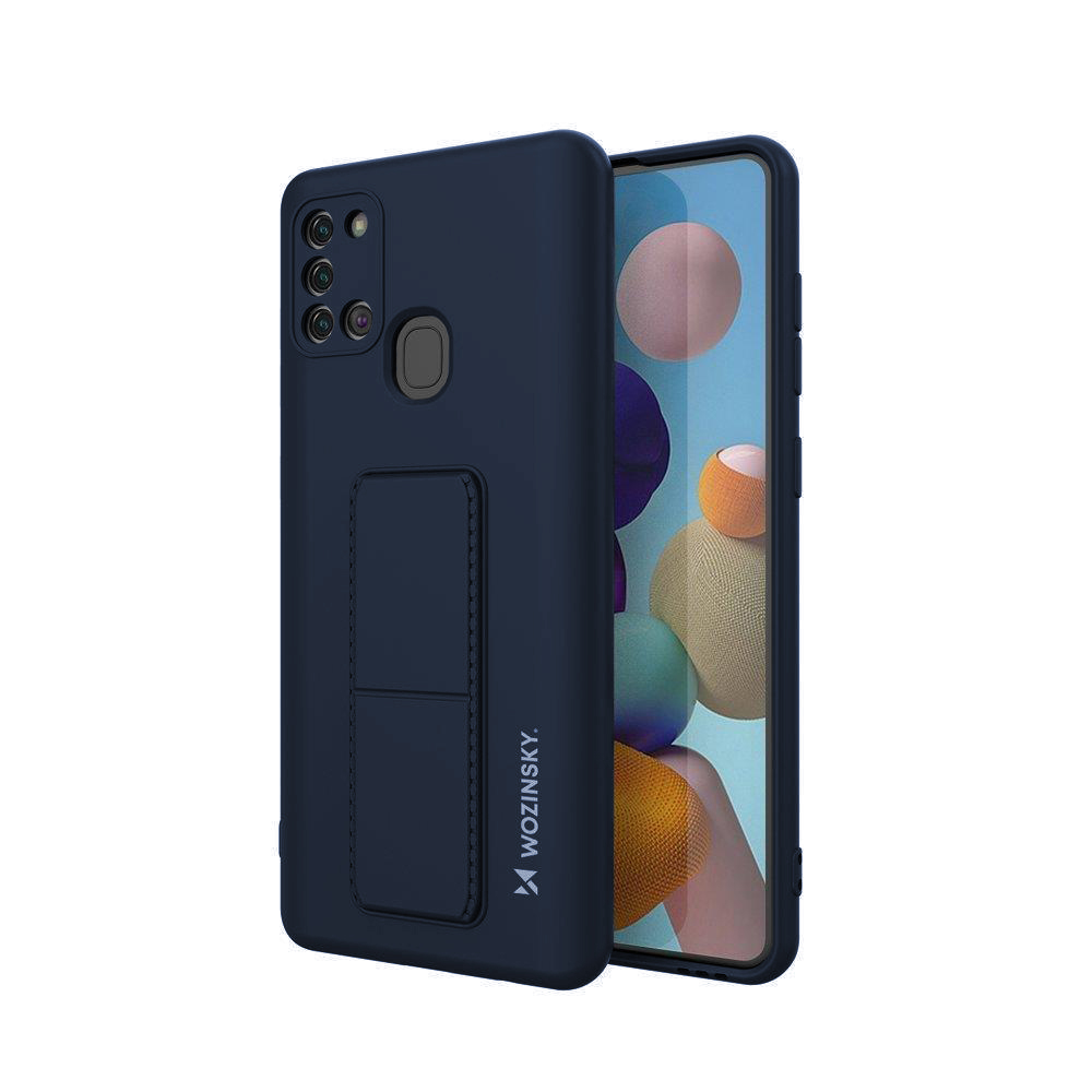 Pokrowiec silikonowy Wozinsky Kickstand Case jasnoniebieski Samsung Galaxy A21s Pokrowiec silikonowy Wozinsky Kickstand Case jasnoniebieski Samsung Galaxy A21s
