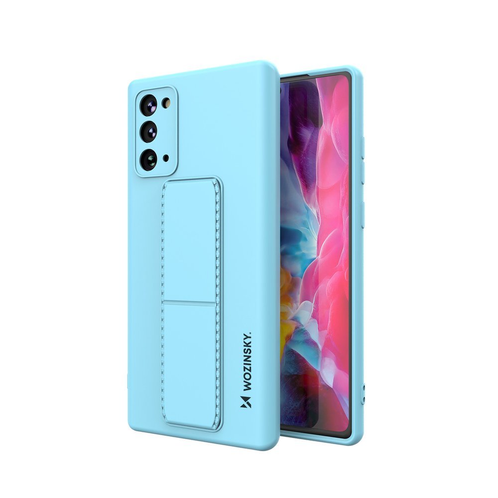 Pokrowiec silikonowy Wozinsky Kickstand Case jasnoniebieski Samsung Galaxy Note 20 Ultra