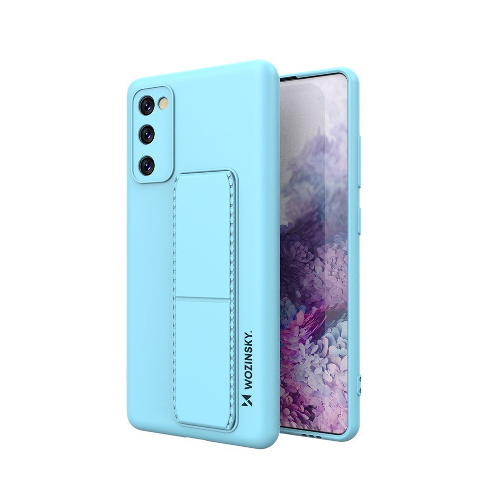 Pokrowiec silikonowy Wozinsky Kickstand Case jasnoniebieski Samsung Galaxy S20 FE 5G