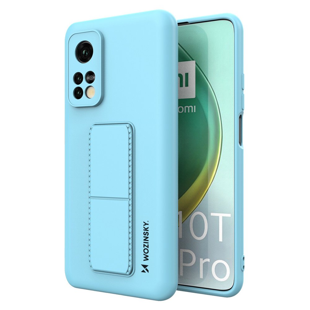 Pokrowiec silikonowy Wozinsky Kickstand Case jasnoniebieski Xiaomi Mi 10T