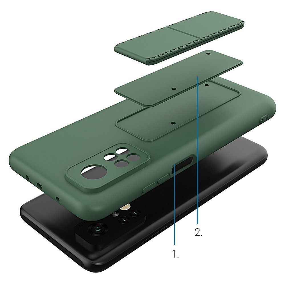 Pokrowiec silikonowy Wozinsky Kickstand Case jasnoniebieski Xiaomi Mi 10T / 3