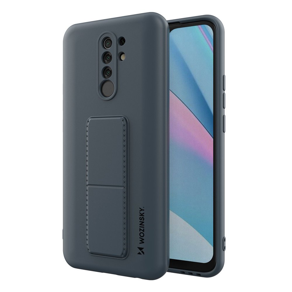 Pokrowiec silikonowy Wozinsky Kickstand Case jasnoniebieski Xiaomi Redmi 9