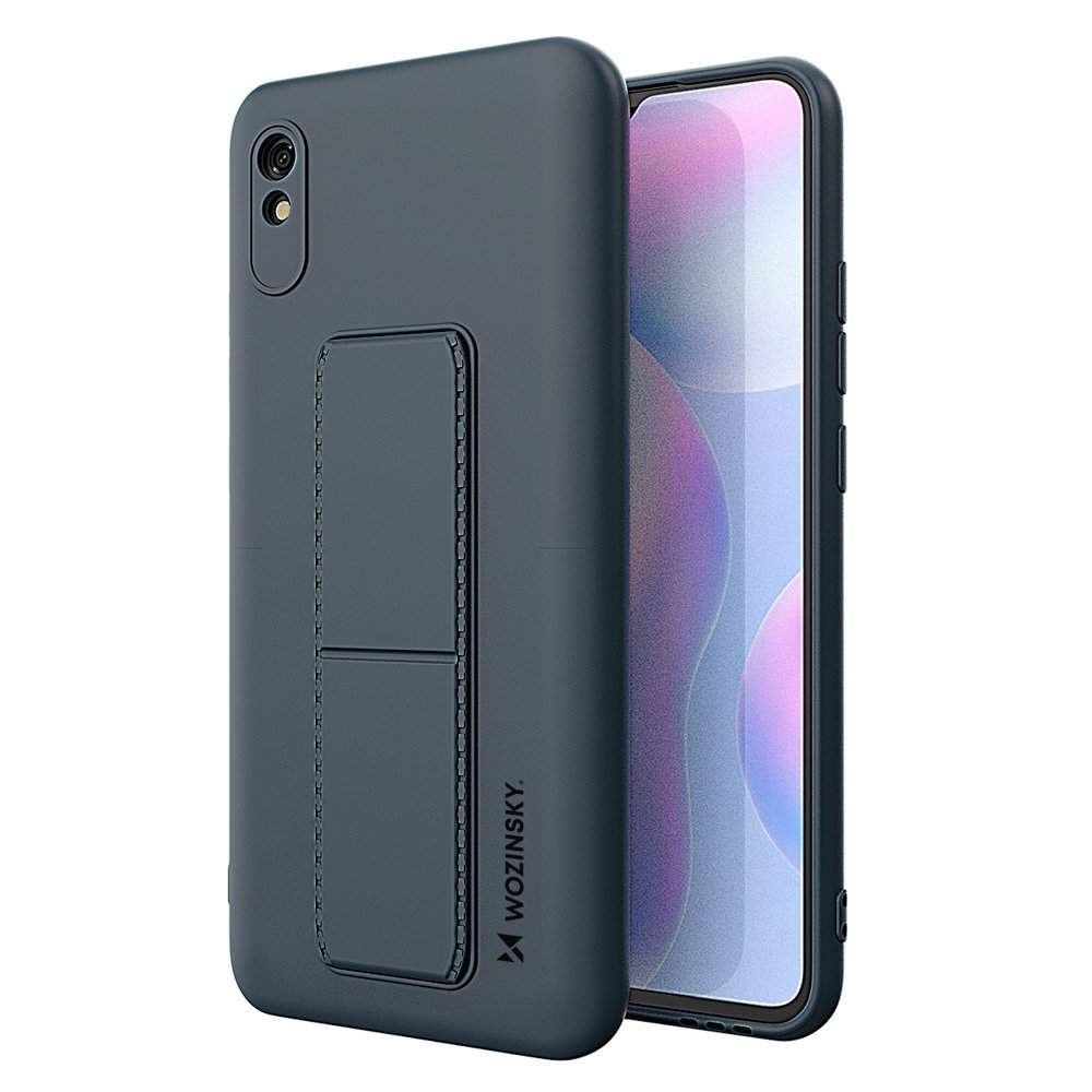 Pokrowiec silikonowy Wozinsky Kickstand Case jasnoniebieski Xiaomi Redmi 9A