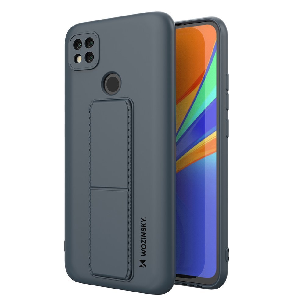 Pokrowiec silikonowy Wozinsky Kickstand Case jasnoniebieski Xiaomi Redmi 9C