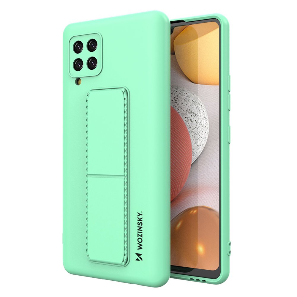 Pokrowiec silikonowy Wozinsky Kickstand Case miętowy Samsung Galaxy A42 5G Pokrowiec silikonowy Wozinsky Kickstand Case miętowy Samsung Galaxy A42 5G