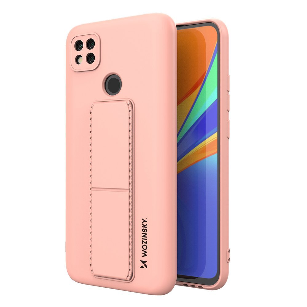 Pokrowiec silikonowy Wozinsky Kickstand Case r�owy Xiaomi Redmi 9C