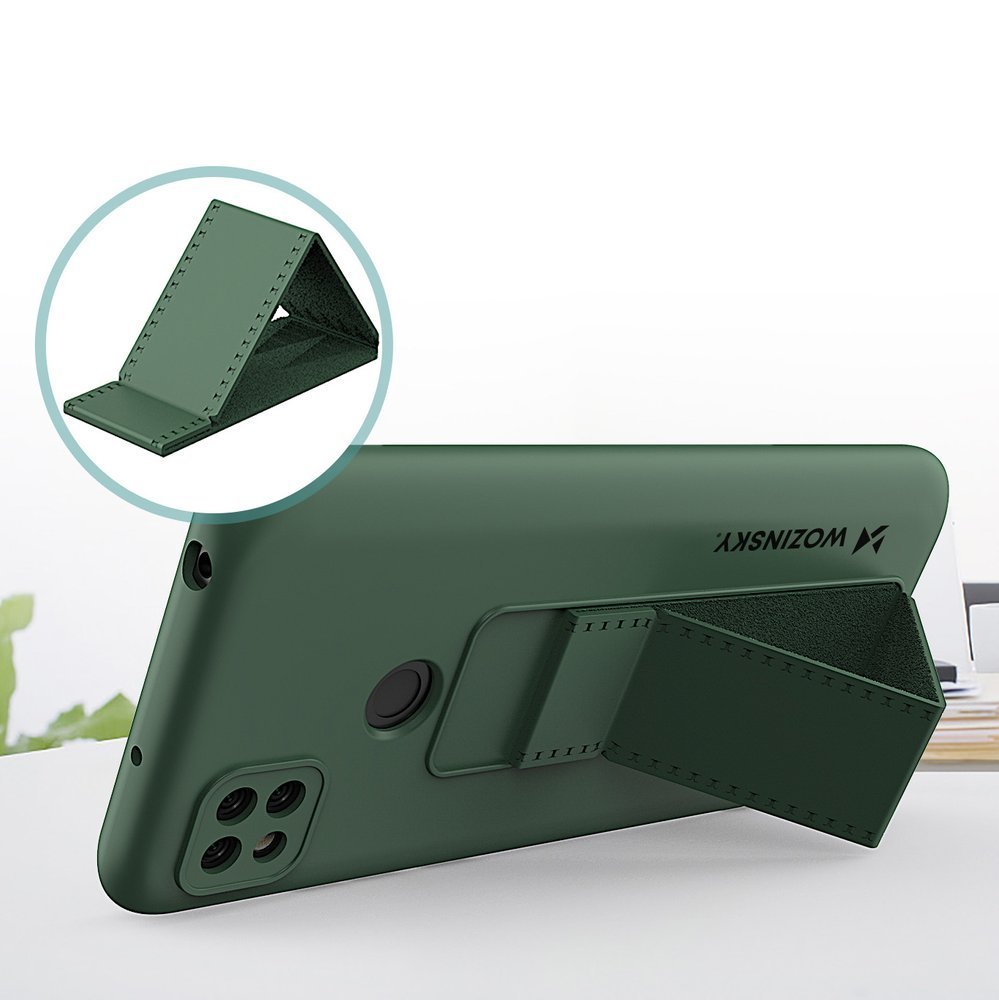 Pokrowiec silikonowy Wozinsky Kickstand Case r�owy Xiaomi Redmi 9C / 2