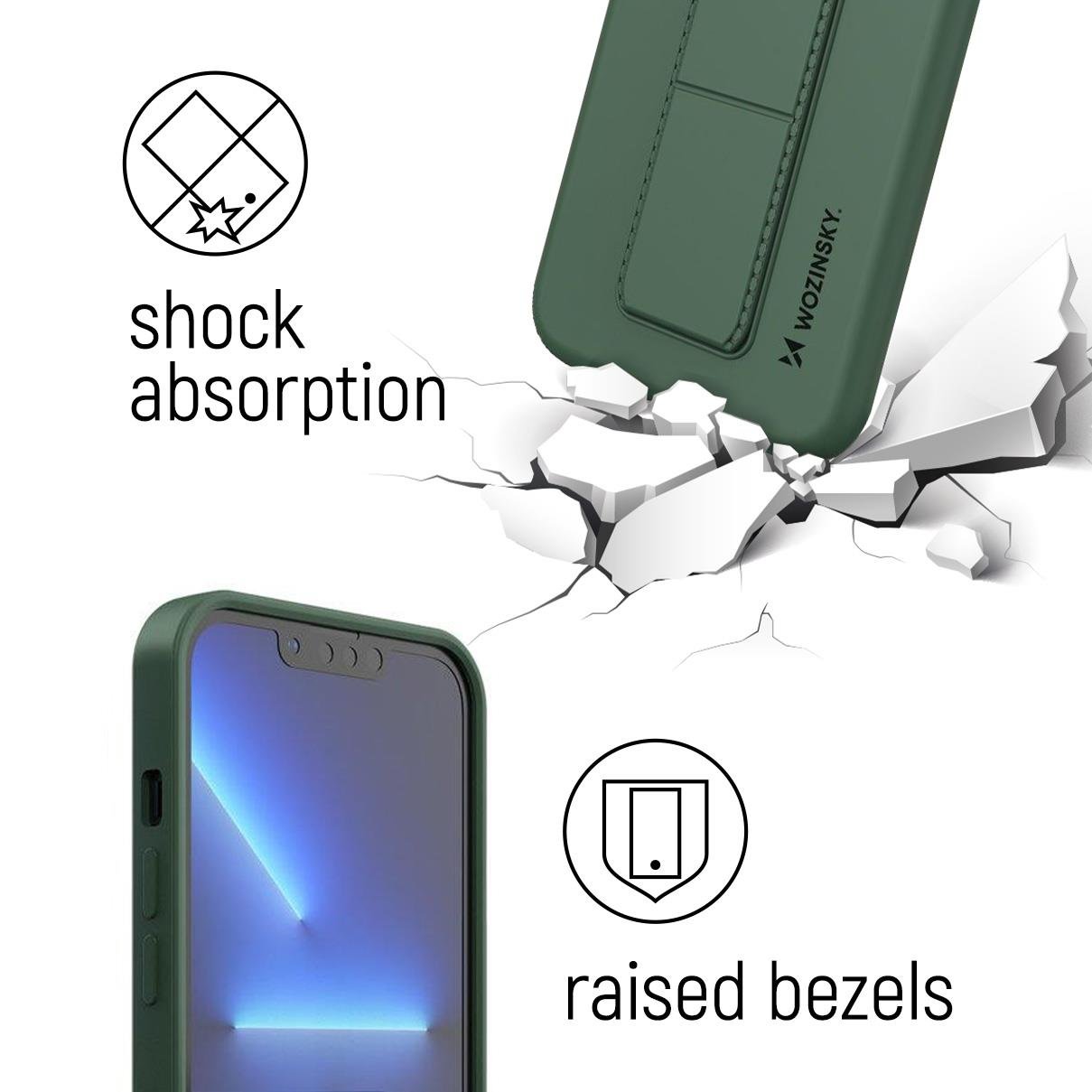 Pokrowiec silikonowy Wozinsky Kickstand Case Xiaomi Redmi Note 11S / 4