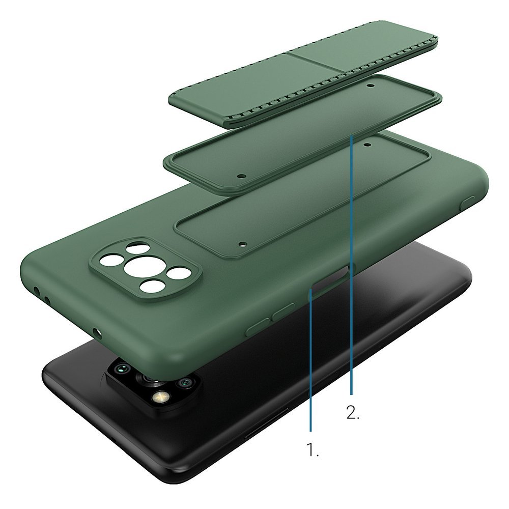 Pokrowiec silikonowy Wozinsky Kickstand Case ty Xiaomi POCO X3 Pro / 2