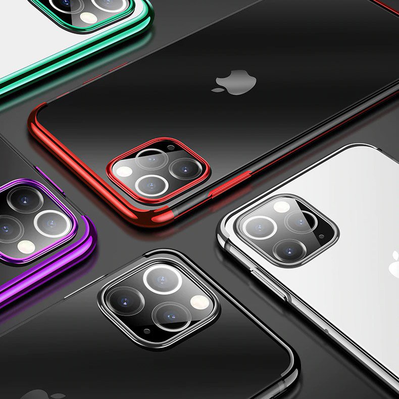 Pokrowiec silikonowy z ramką Electro czarny Apple iPhone 11 / 6 Pokrowiec silikonowy z ramką Electro czarny Apple iPhone 11 / 6