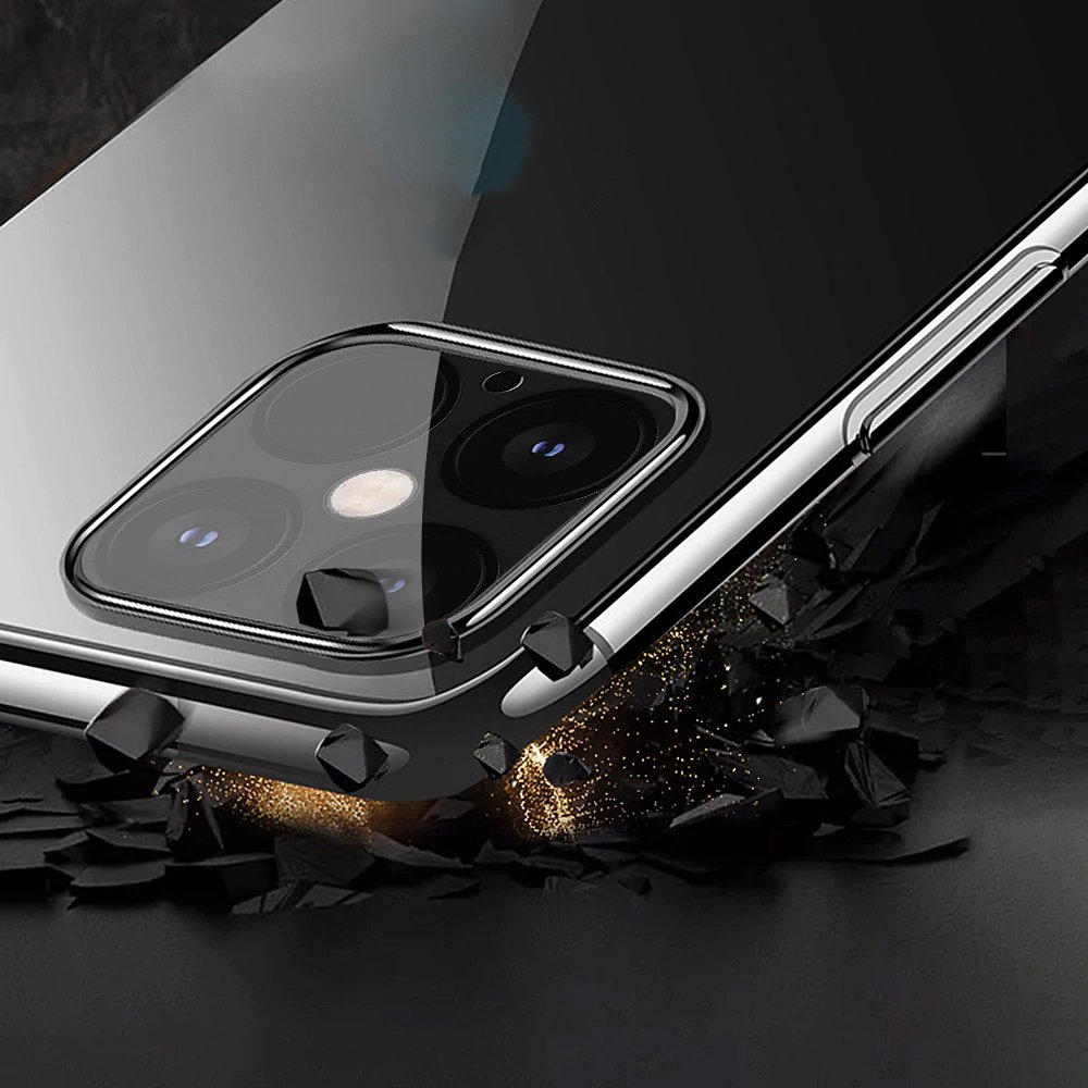 Pokrowiec silikonowy z ramk Electro czarny Apple iPhone 12 Mini / 4