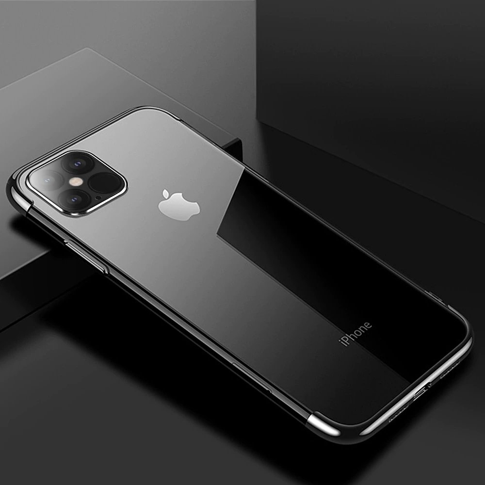 Pokrowiec silikonowy z ramk Electro czarny Apple iPhone 12 Mini / 9