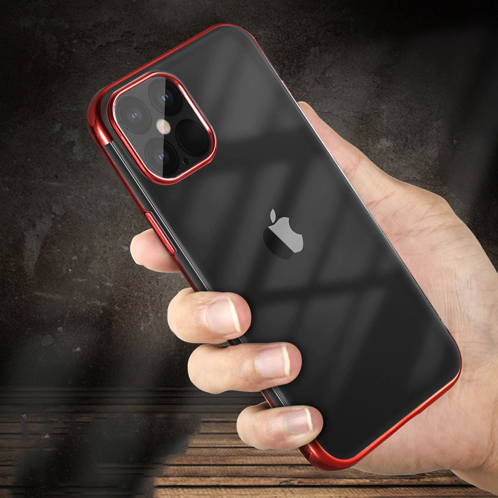 Pokrowiec silikonowy z ramk Electro czarny Apple iPhone 12 Pro Max / 8