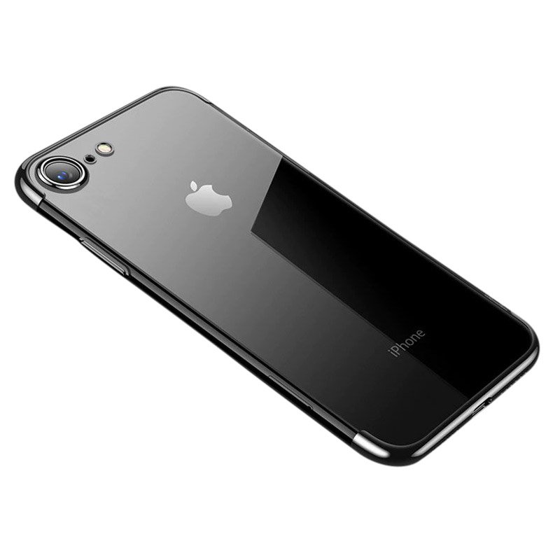 Pokrowiec silikonowy z ramk Electro czarny Apple iPhone 8