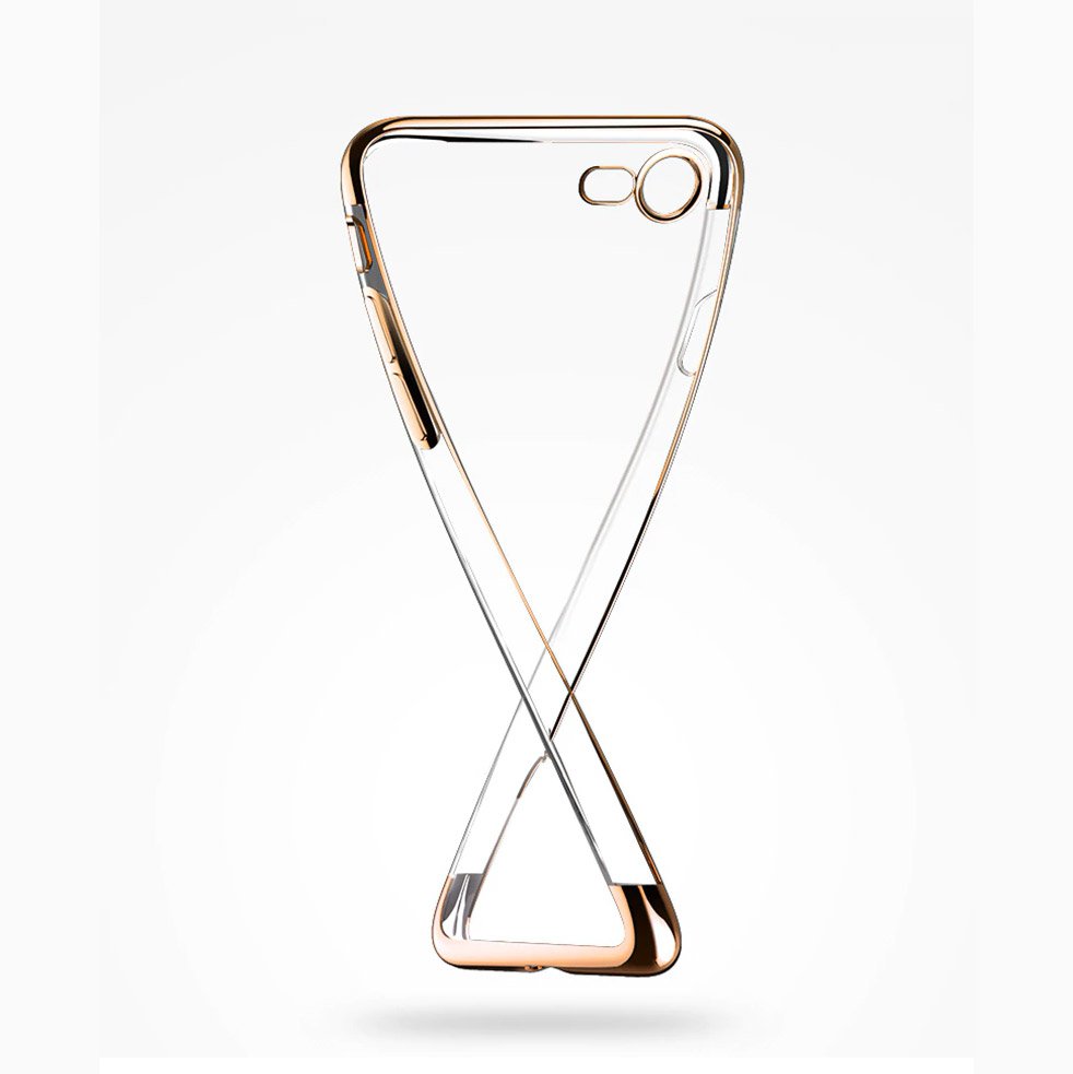 Pokrowiec silikonowy z ramk� Electro czarny Apple iPhone 8 / 3