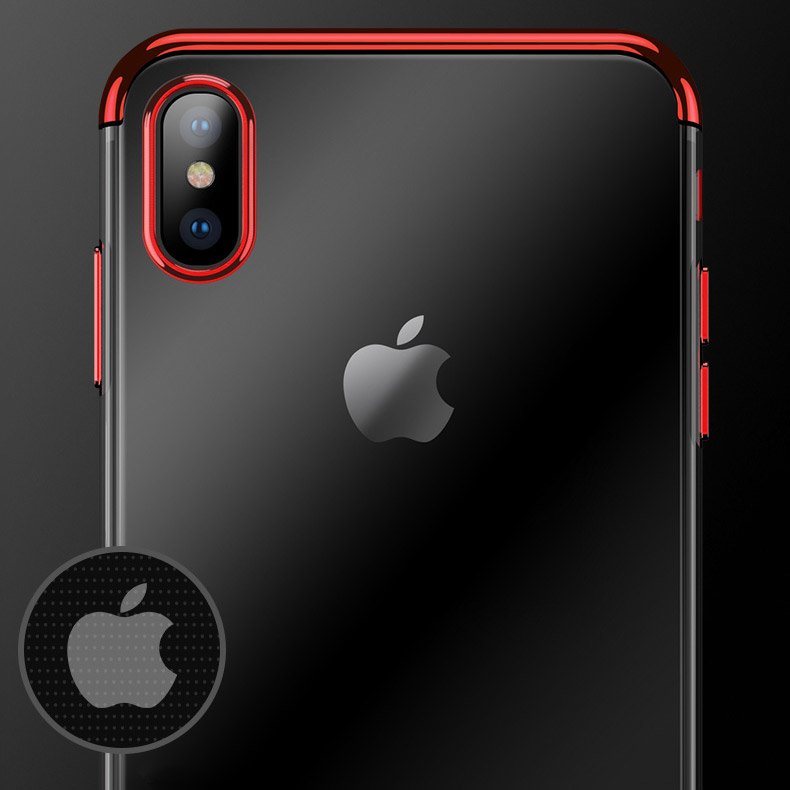 Pokrowiec silikonowy z ramką Electro czarny Apple iPhone X / 7 Pokrowiec silikonowy z ramką Electro czarny Apple iPhone X / 7