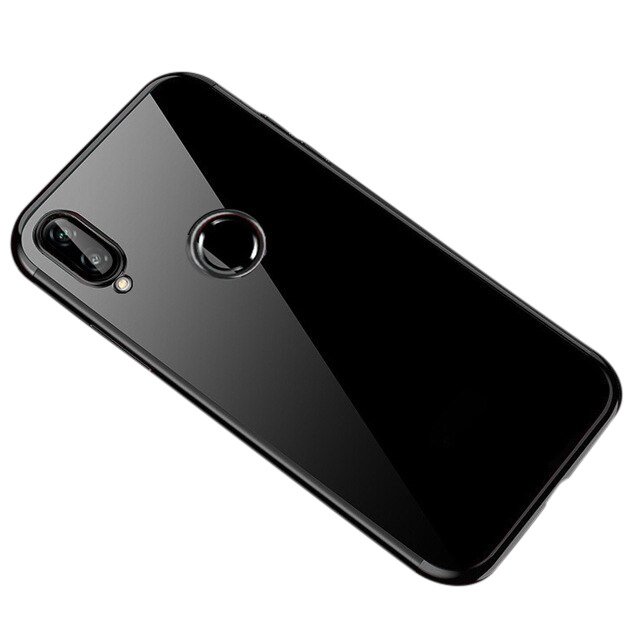 Pokrowiec silikonowy z ramką Electro czarny Huawei P Smart 2019 Pokrowiec silikonowy z ramką Electro czarny Huawei P Smart 2019