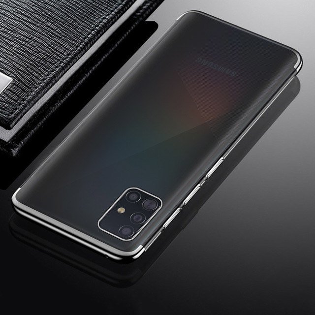 Pokrowiec silikonowy z ramk Electro czarny Samsung Galaxy A51 / 2