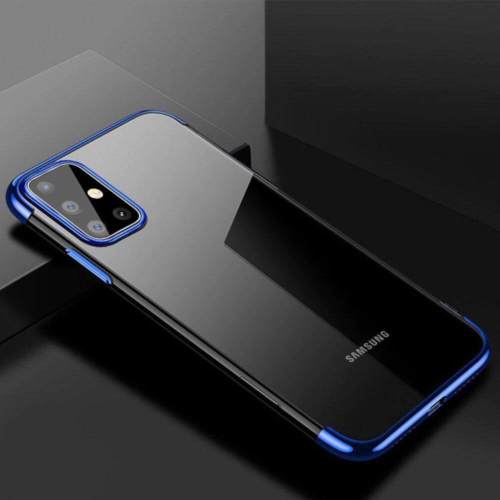 Pokrowiec silikonowy z ramk Electro czarny Samsung Galaxy A51 / 7