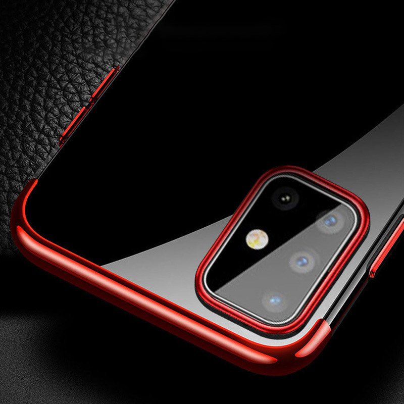 Pokrowiec silikonowy z ramk� Electro czarny Samsung Galaxy A71 / 5