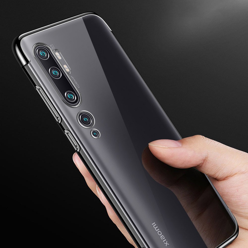 Pokrowiec silikonowy z ramk� Electro czarny Xiaomi Mi Note 10 / 8