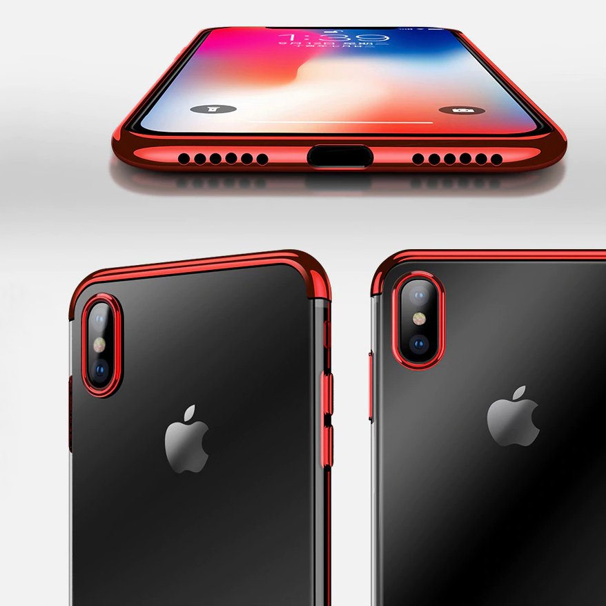 Pokrowiec silikonowy z ramk� Electro czarny Xiaomi Redmi Note 7 / 8