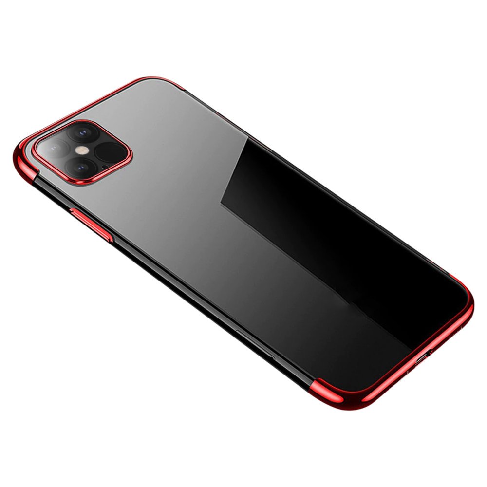 Pokrowiec silikonowy z ramk Electro czerwony Apple iPhone 12