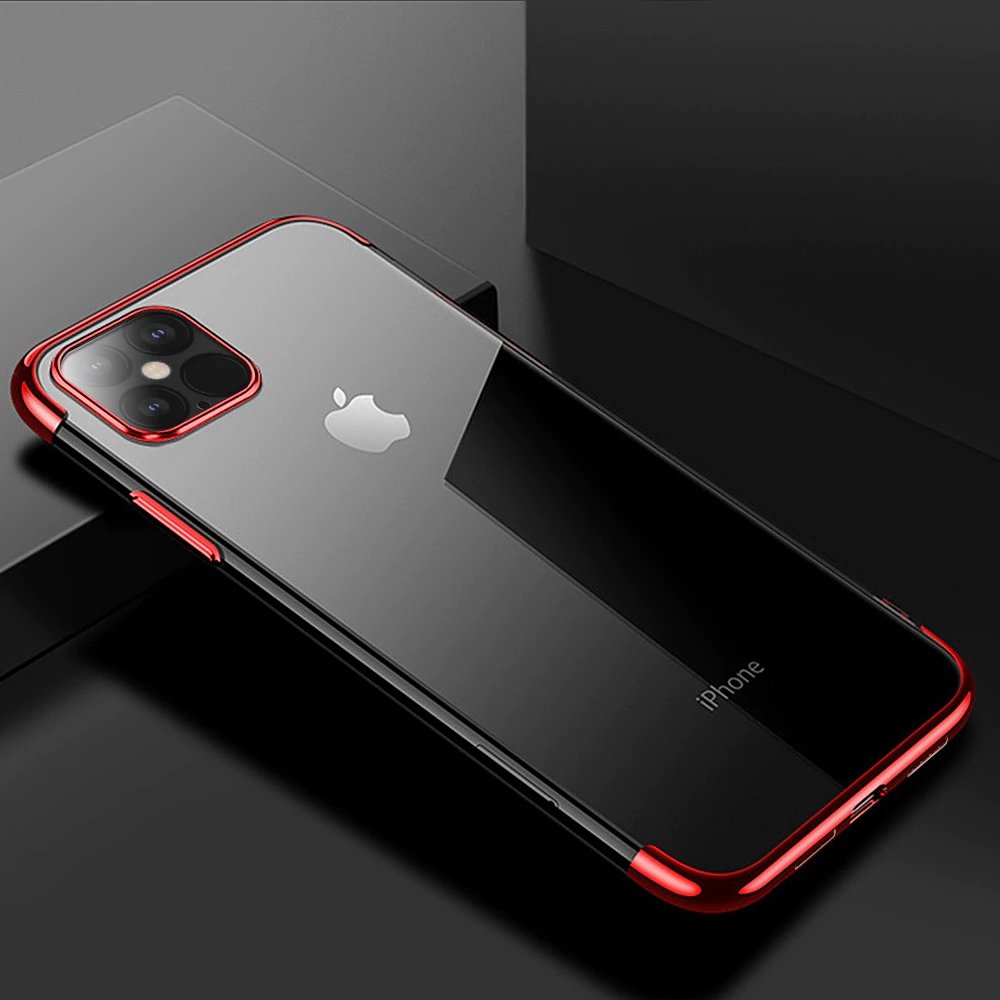 Pokrowiec silikonowy z ramk Electro czerwony Apple iPhone 12 / 4