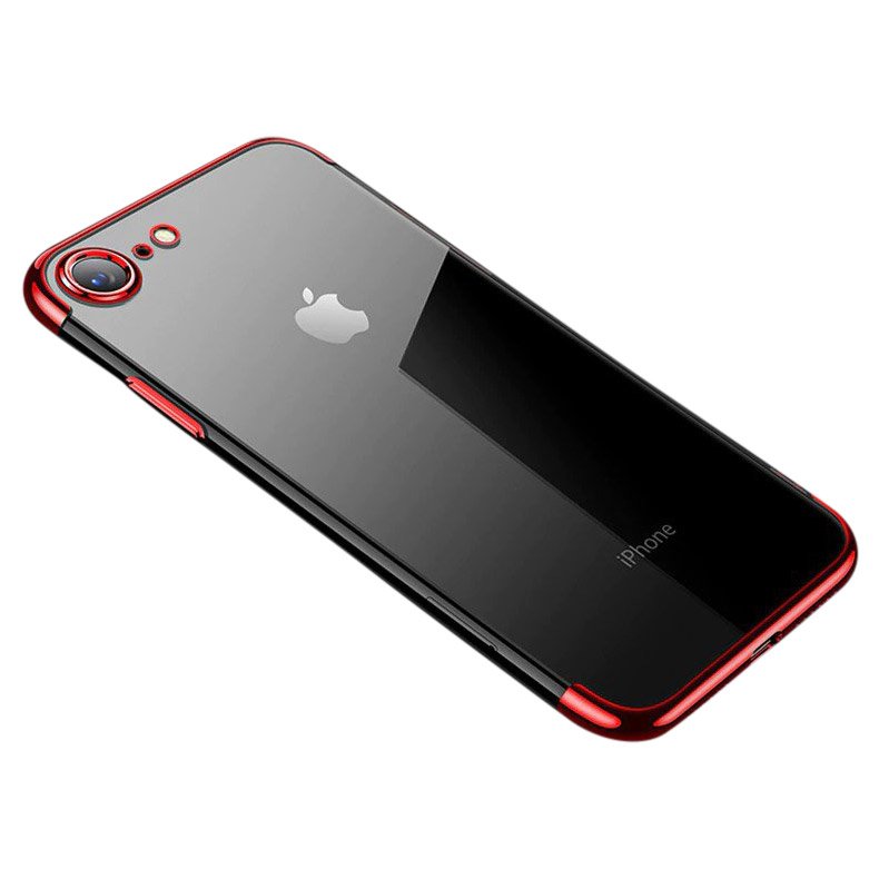 Pokrowiec silikonowy z ramk Electro czerwony Apple iPhone 8