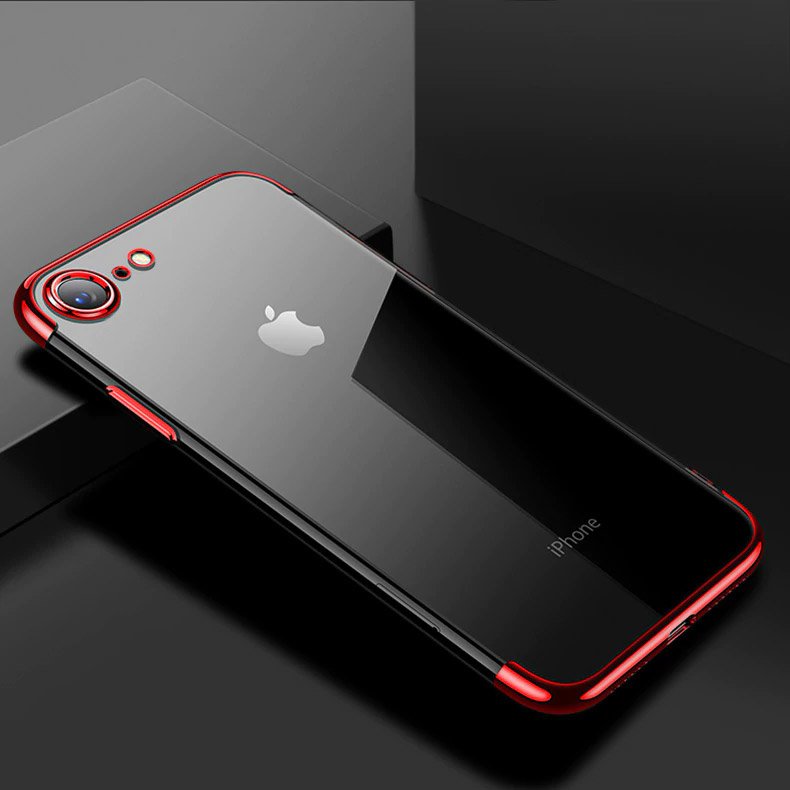 Pokrowiec silikonowy z ramk Electro czerwony Apple iPhone 8 / 2