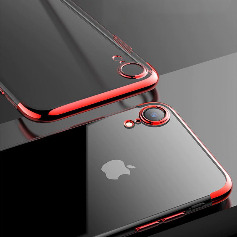 Pokrowiec silikonowy z ramk Electro czerwony Apple iPhone 8 / 4