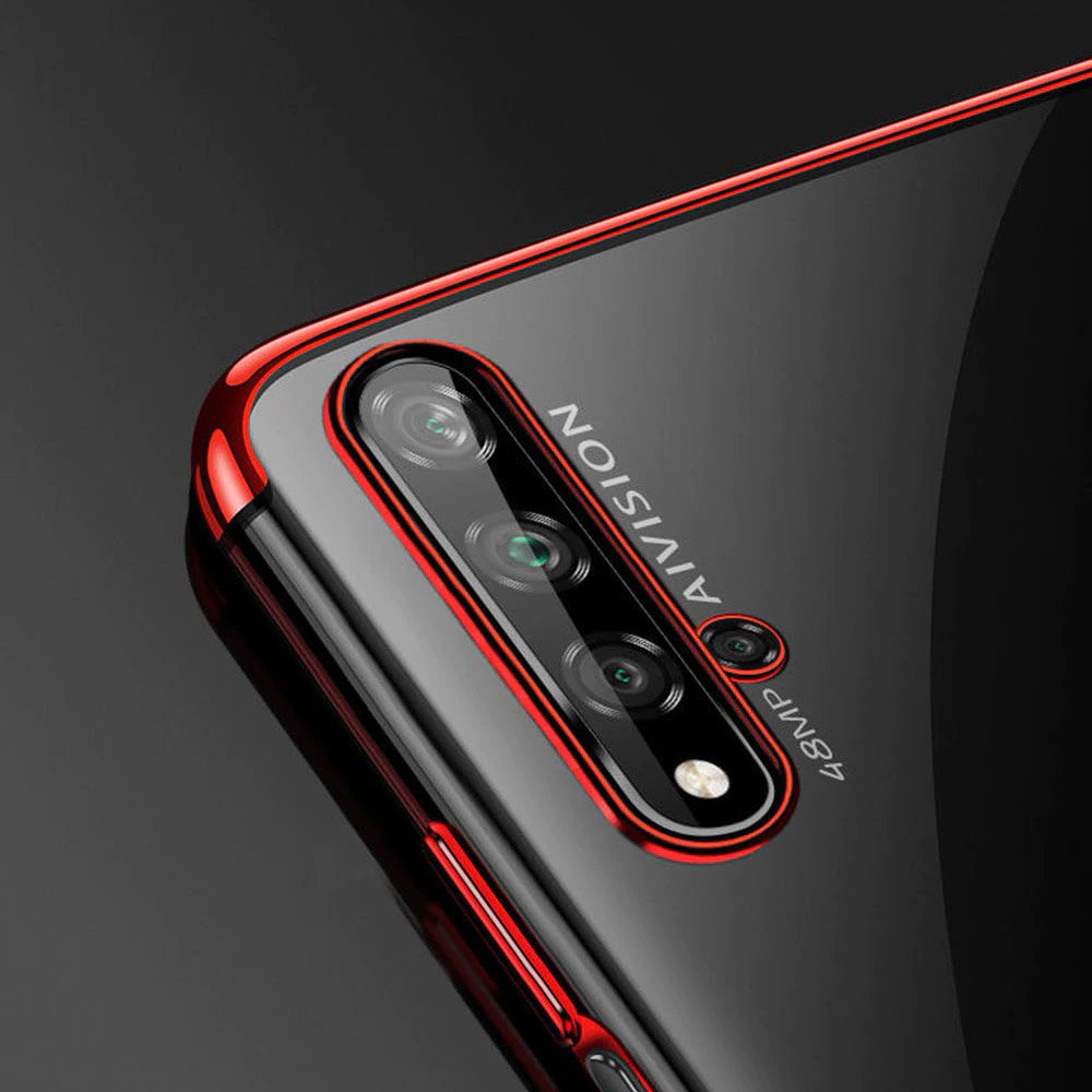 Pokrowiec silikonowy z ramką Electro czerwony Huawei Honor 20 Pro / 10 Pokrowiec silikonowy z ramką Electro czerwony Huawei Honor 20 Pro / 10