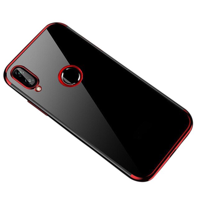 Pokrowiec silikonowy z ramk Electro czerwony Huawei P Smart 2019