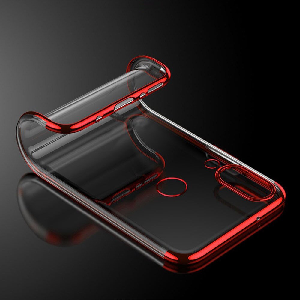 Pokrowiec silikonowy z ramką Electro czerwony Huawei P Smart 2019 / 11 Pokrowiec silikonowy z ramką Electro czerwony Huawei P Smart 2019 / 11