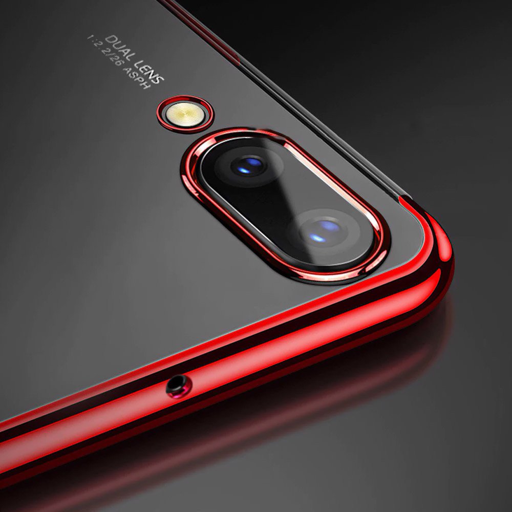 Pokrowiec silikonowy z ramk Electro czerwony Huawei P Smart 2019 / 5