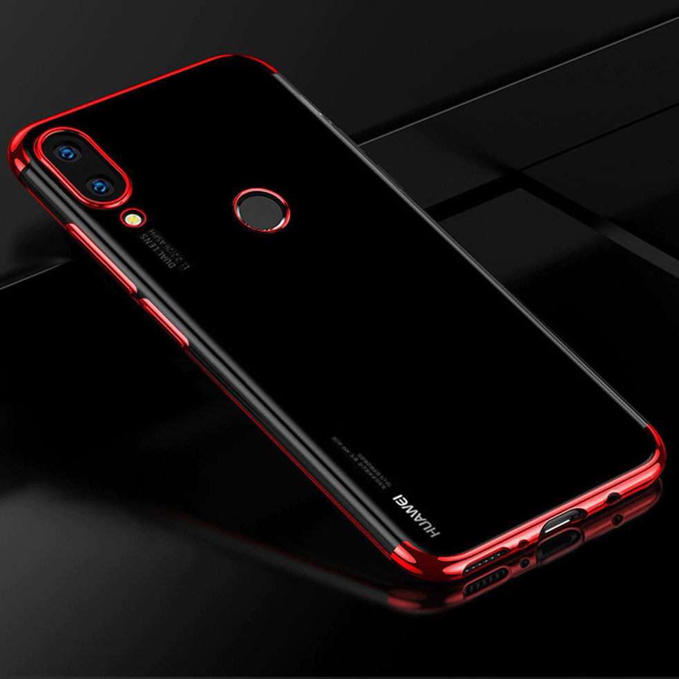 Pokrowiec silikonowy z ramką Electro czerwony Huawei P Smart 2019 / 8 Pokrowiec silikonowy z ramką Electro czerwony Huawei P Smart 2019 / 8