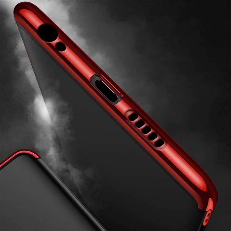 Pokrowiec silikonowy z ramką Electro czerwony Huawei P Smart Pro / 12 Pokrowiec silikonowy z ramką Electro czerwony Huawei P Smart Pro / 12