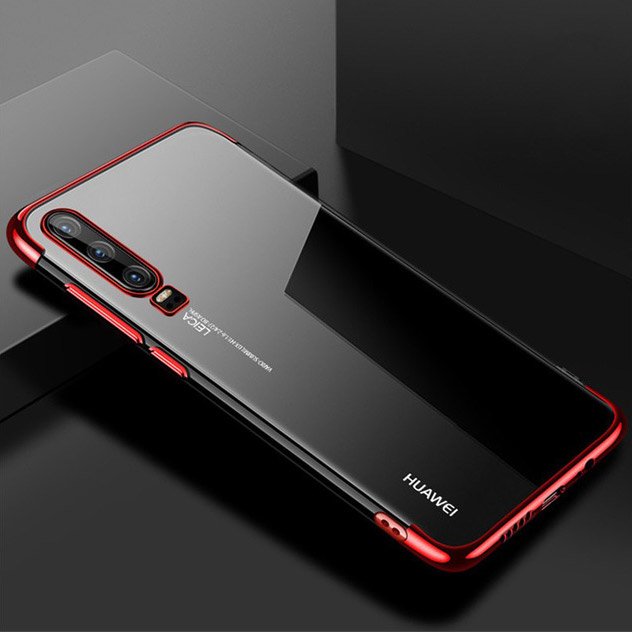 Pokrowiec silikonowy z ramk Electro czerwony Huawei P Smart Pro / 2