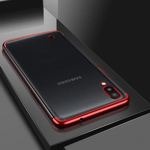 Pokrowiec silikonowy z ramk Electro czerwony Samsung Galaxy A10 / 2