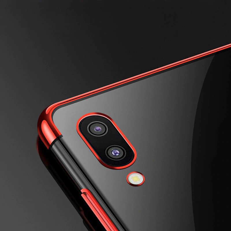 Pokrowiec silikonowy z ramk Electro czerwony Samsung Galaxy A10 / 3